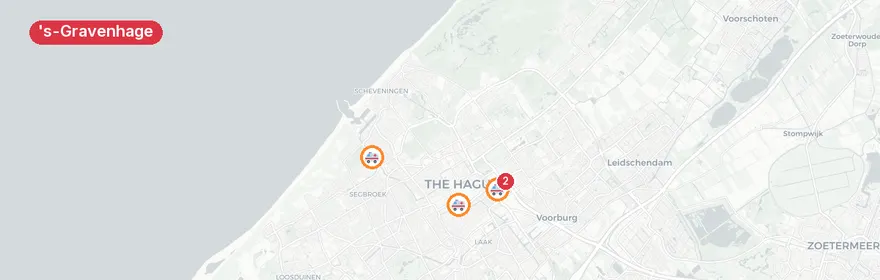 Kaart van Verkeersongeval Guntersteinweg, 's-Gravenhage