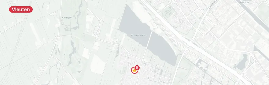 Kaart van Woningbrand Haarzichtlaan Vleuten