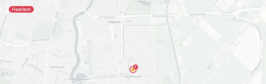 Kaart van Grote brand flatgebouw Stresemannlaan Haarlem