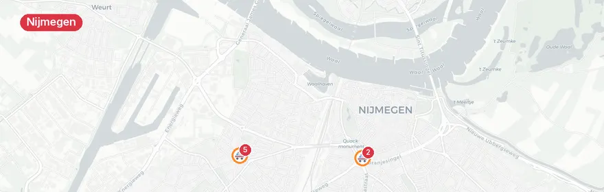 Kaart van Steekincident Bisschop Hamerstraat Nijmegen
