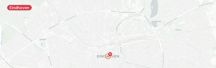 Kaart van Groot verkeersongeval A2 bij Eindhoven