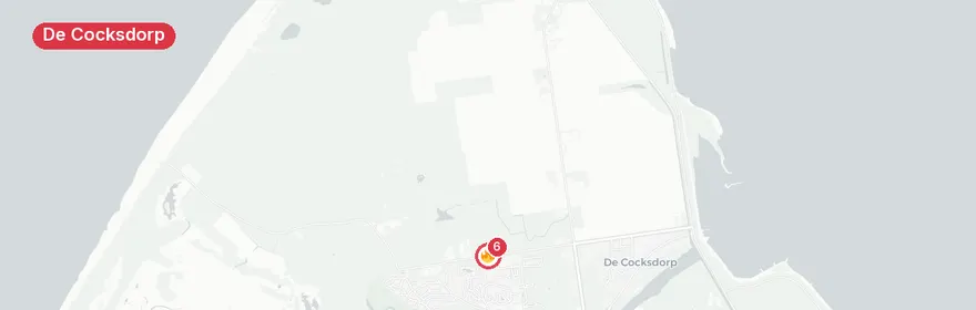 Kaart van Brand vakantiepark Landal Sluftervallei De Cocksdorp