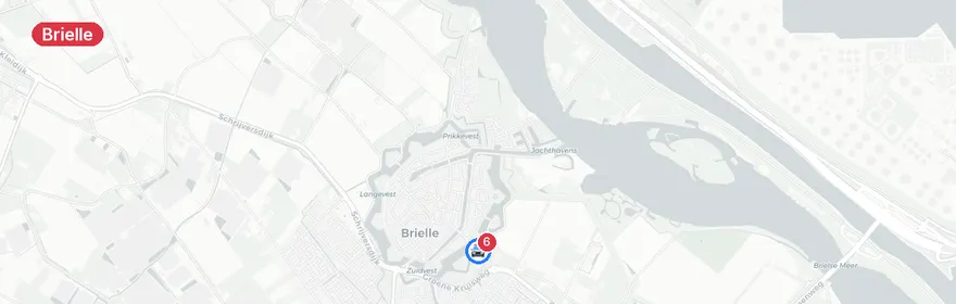 Kaart van Zwaar verkeersongeval Thoelaverweg Brielle, twee gewonden