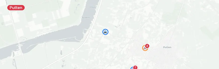 Kaart van Frontale aanrijding N798 Nijkerkerstraat Putten