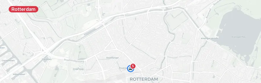 Kaart van Verkeersongeval Proveniersstraat Rotterdam