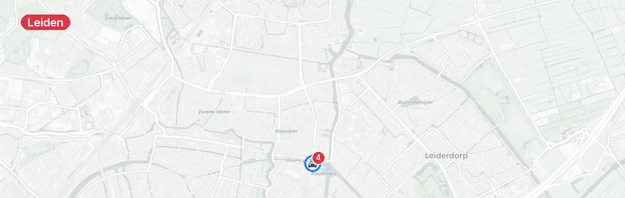 Kaart van Persoon te water Oude Rijn Leiden