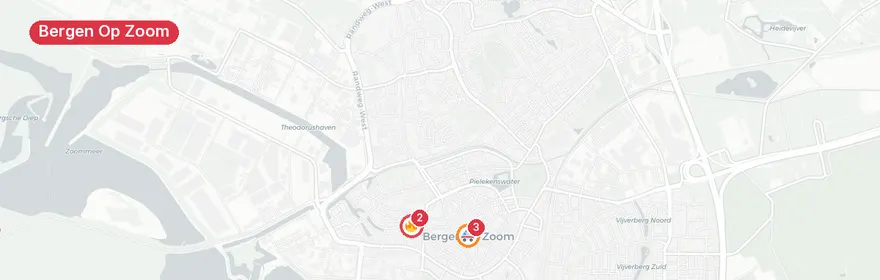 Kaart van Steekpartij Zuidzijde Haven Bergen op Zoom