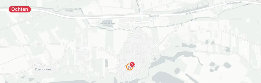 Kaart van Reanimatie Nieuwe Dam Ochten