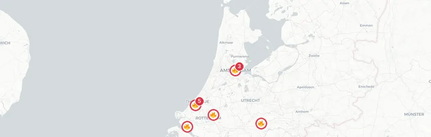 Kaart van Woningbrand Dwingelostraat Den Haag