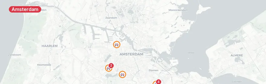 Kaart van Reanimatie Kuilsenhofweg Amsterdam