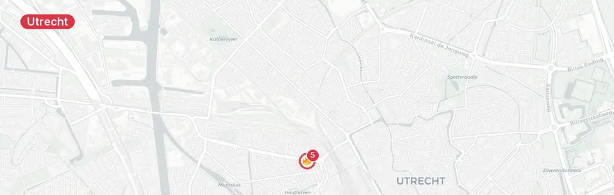 Kaart van Woningbrand Vleutenseweg Utrecht