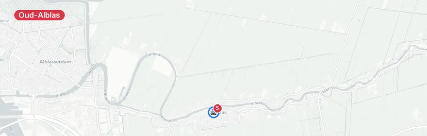 Kaart van Verkeersongeval met letsel N214 Oud-Alblas