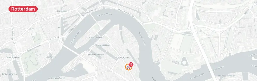 Kaart van Reanimatie Rosestraat Rotterdam, traumahelikopter ingezet