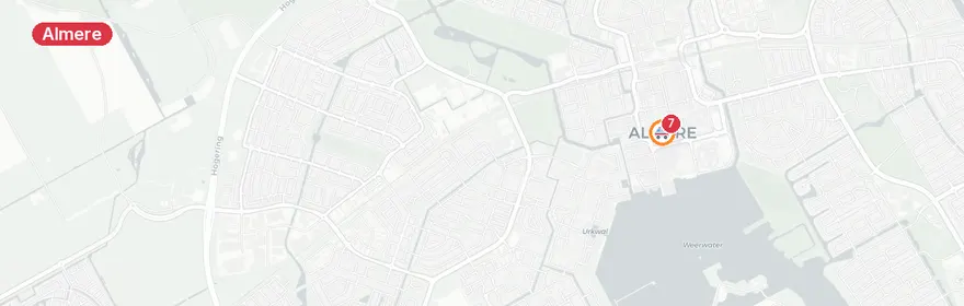 Kaart van Reanimatie Gerrit Achterbergstraat Almere, traumahelikopt...