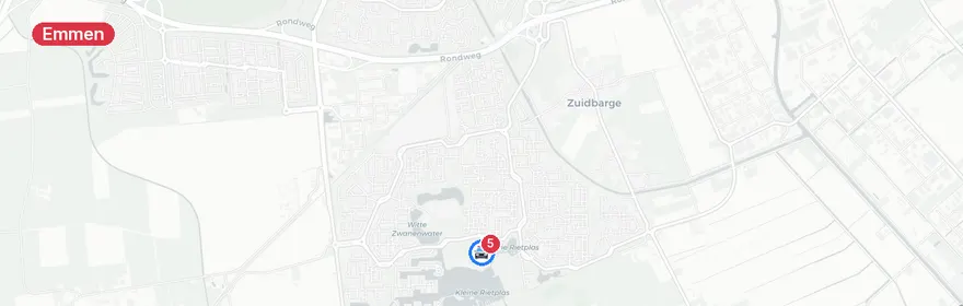 Kaart van Persoon te water Kleine Rietplas Emmen