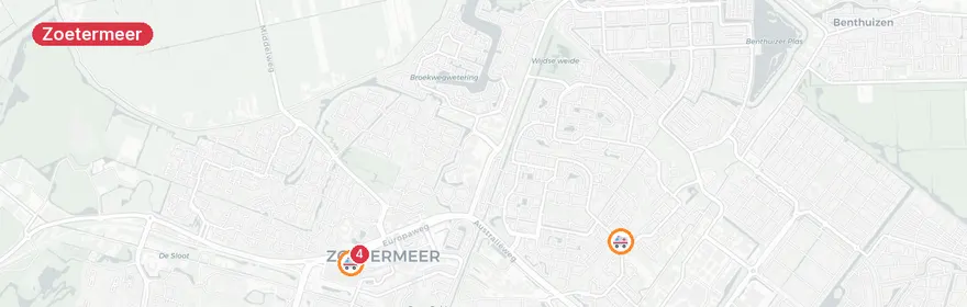 Kaart van Meerdere A1-meldingen Zoetermeer