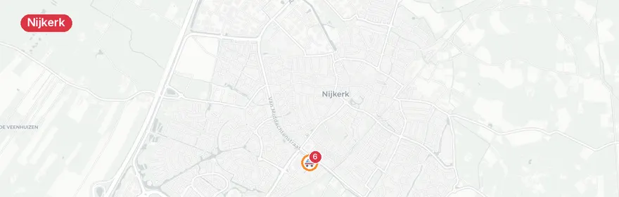 Kaart van Frontale botsing vrachtwagens N301 Nijkerk