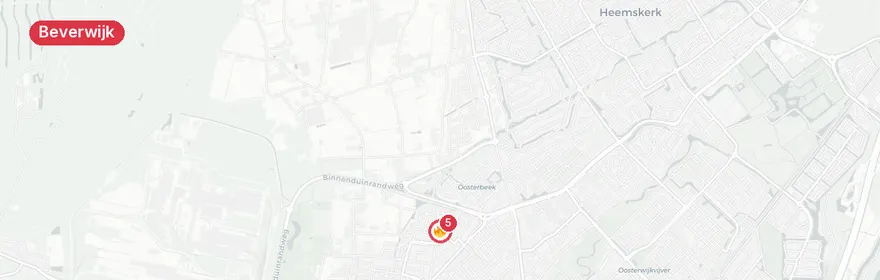 Kaart van Schuurbrand Cnossenhof Beverwijk