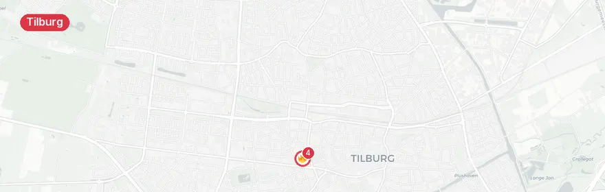 Kaart van Brand Bredaseweg Tilburg