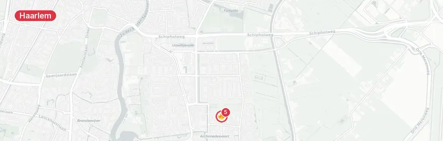 Kaart van Woningbrand Pa van der Steurstraat Haarlem