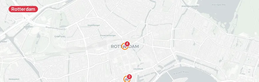 Kaart van Verkeersongeval Varkensoordseviaduct en incident Schiedam...