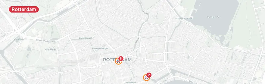 Kaart van Steekincident Coolsingel Rotterdam