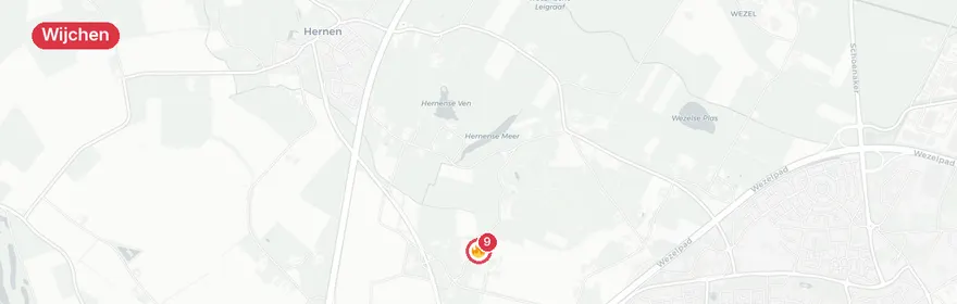 Kaart van Aanrijding met letsel op N845 Drutenseweg Wijchen