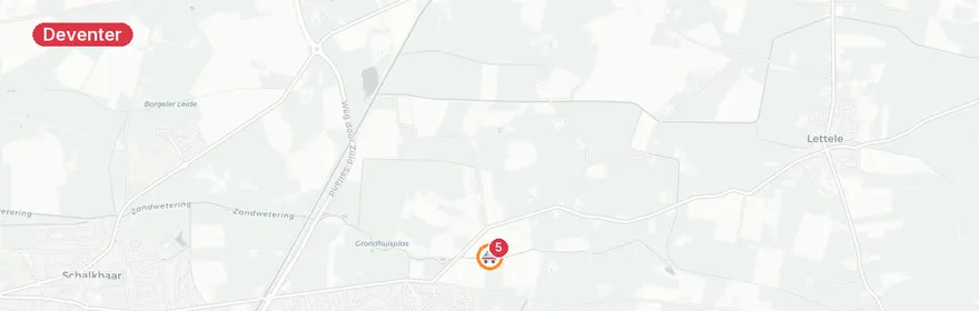 Kaart van Meerdere aanrijdingen A1 Deventer