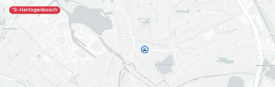 Kaart van Meerdere verkeersongevallen A2 's-Hertogenbosch