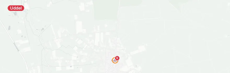 Kaart van Ernstig verkeersongeval A1 bij Uddel, traumahelikopter in...