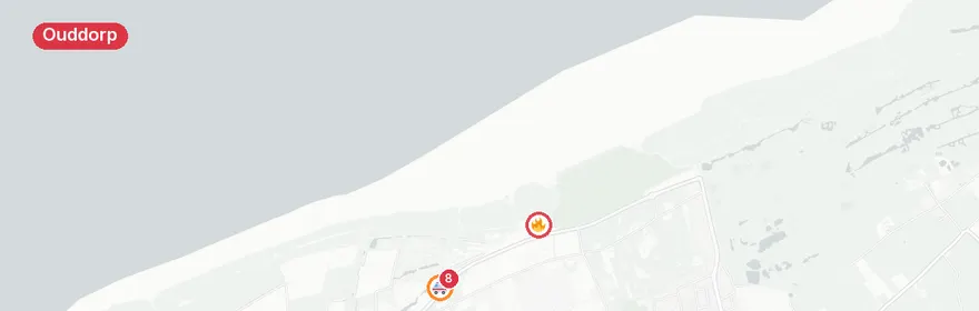 Kaart van Persoon te water Westerweg Ouddorp