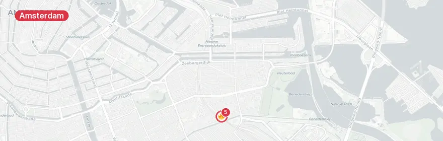 Kaart van Woningbrand Celebesstraat Amsterdam zonder gewonden