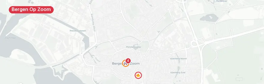 Kaart van Letselincident Zuid-Oostsingel Bergen op Zoom