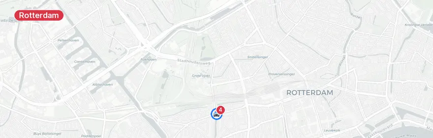 Kaart van Verkeersongeval met letsel Heemraadssingel Rotterdam