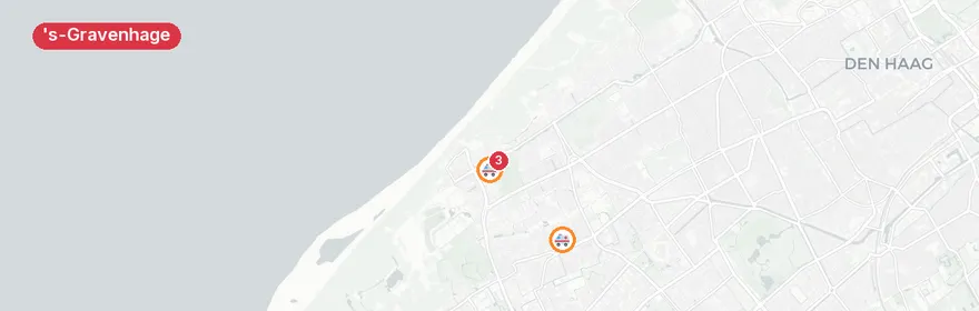 Kaart van Brand gezondheidsinstelling Monsterseweg, Den Haag