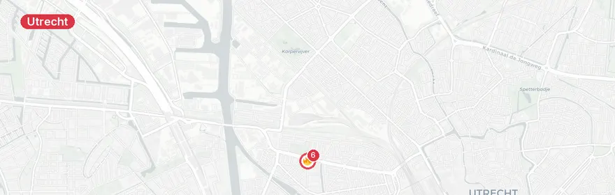 Kaart van Woningbrand Groeneweg Utrecht