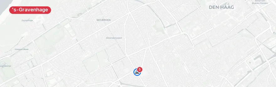 Kaart van Verkeersongeval Zuiderparklaan, 's-Gravenhage
