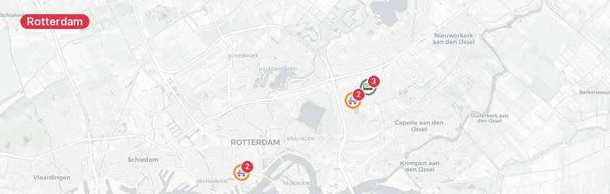 Kaart van Verkeersongeval Voermanweg Rotterdam