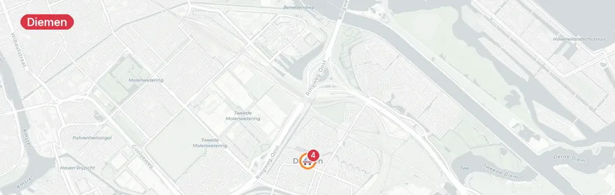 Kaart van Verkeersongeval Diemen, meerdere slachtoffers