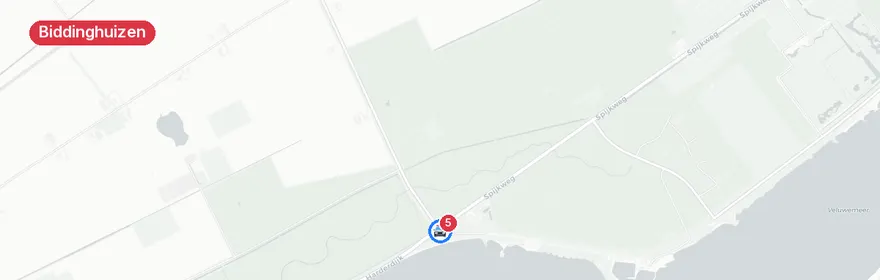 Kaart van Persoon te water Bremerbaaiweg Biddinghuizen