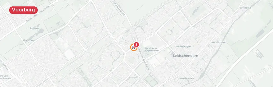 Kaart van Meerdere ambulances Via Donizetti, Voorburg
