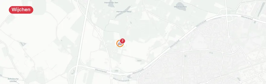 Kaart van Meerdere ambulances uitgerukt naar Wijchen