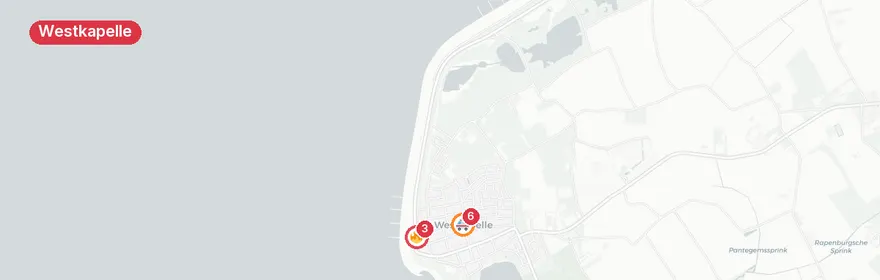 Kaart van Zwaar verkeersongeval N287 Westkapelle