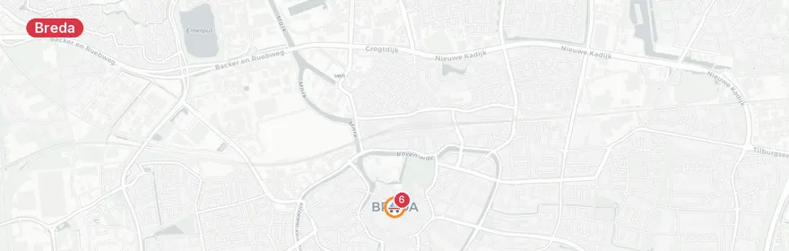 Kaart van Voertuigbrand A16 Breda