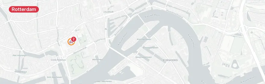 Kaart van Zwaargewond na eenzijdig ongeval Stadionweg Rotterdam