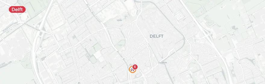 Kaart van Meervoudige A1-incident Schrobbelaarstraat, Delft