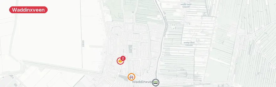 Kaart van Reanimatie Sweelinckhof Waddinxveen