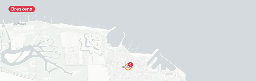Kaart van Persoon te water in haven Breskens