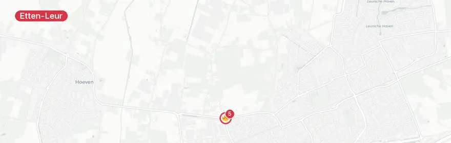 Kaart van Middelbrand akker Hoevenseweg Etten-Leur