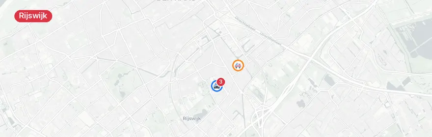 Kaart van Ernstig verkeersongeval Rijswijk, fietser gewond